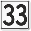 Parking Lot Number 33 Sign