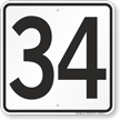 Parking Lot Number 34 Sign