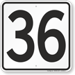 Parking Lot Number 36 Sign