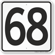 Parking Lot Number 68 Sign