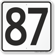 Parking Lot Number 87 Sign