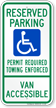 Arkansas Reserved ADA Parking, Van Accessible Sign