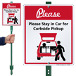 Curbside Pickup LawnBoss Sign