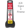 Private Driveway Do Not Block LotBoss Portable Sign Kit