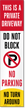 Private Driveway Do Not Block LotBoss Reflective Label