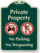 Private Property, No Parking Signature Sign