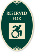 Reserved For with Updated Accessible Symbol Sign
