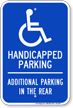 Reserved For Handicapped Parking Sign