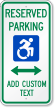 Reserved Parking Sign With Updated Accessible Symbol