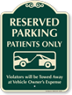 Reserved Parking For Patients Only Signature Sign