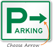 Directional Parking Sign (arrow)
