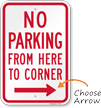 From Here To Corner Right Arrow Sign