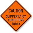Caution IceAlert Sign