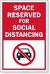 Space Reserved for Social Distancing Do Not Parking Graphic Social Distancing Parking Sign