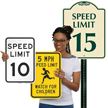 Speed Limit Watch For Children Sign
