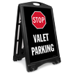 Stop Valet Parking Portable Sidewalk Sign