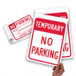 Temporary No Parking Tow Away Area SignBook