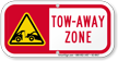 Tow Away Zone Supplemental Parking Sign