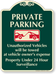 Unauthorized Vehicles Will Be Towed Signature Sign