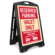 Valet Only Reserved Parking Sidewalk Sign Kit