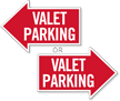 Valet Parking Die Cut Reflective Directional Sign