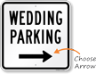Wedding Parking Sign with Arrow