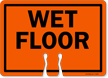 WET FLOOR Cone Top Warning Sign