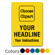 Choose Clipart, Add Headline and Instructions Label