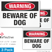 Beware Of Dog Warning Label Set