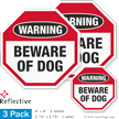 Beware Of Dog Warning Label Set