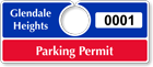 Plastic ToughTags™ Parking Permits, Horizontal
