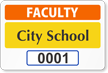 Faculty Window Decal 2 in. x 3 in.