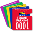 Tenant Parking Permit Mirror Hang Tag, Small Size
