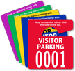 Visitor Parking Permit Mirror Hang Tag, Small Size