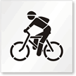 Bicyclist Symbol Stencil