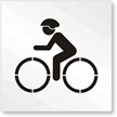 Bicyclist Symbol Stencil