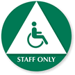 Staff Only Unisex (Accessible Pictogram)