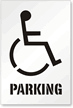 Handicap Parking (With Graphic) Sign Pavement Stencil