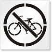 No Bicycle Symbol Bike Stencil