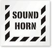 Sound Horn Traffic Stencil