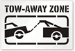 Tow Away Zone Parking Stencil