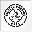 Bicycle Parking Only Floor Stencil