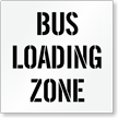 Bus Loading Zone Parking Lot Stencil