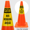 Caution Men Working Ahead Cone Collar