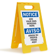 Personalized Bilingual Notice Free Standing Sign