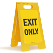 Exit Only Portable Floor Sign