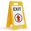 Exit (Up Arrow) Fold Ups® Floor Sign
