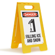 Danger Falling Ice Snow Floor Sign