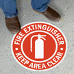 Fire Extinguisher Circular Anti Skid Floor Sign