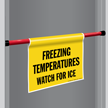 Freezing Temperature Door Barricade Sign